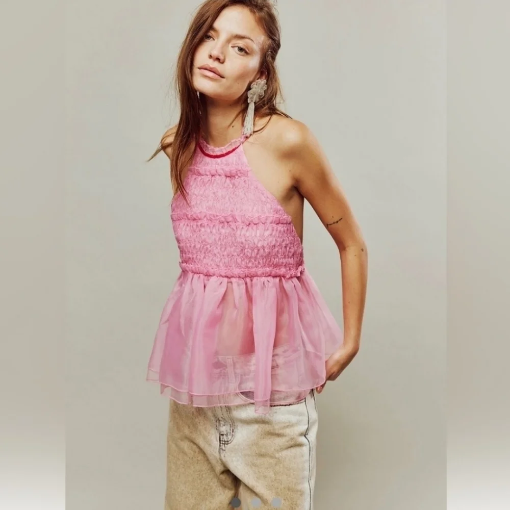 Free People Cupcake Cutie Halter Top Sz S